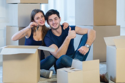 Local moving team handling a flat move in Poplar