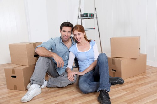 Removal van and moving equipment used for local Poplar house and office moves